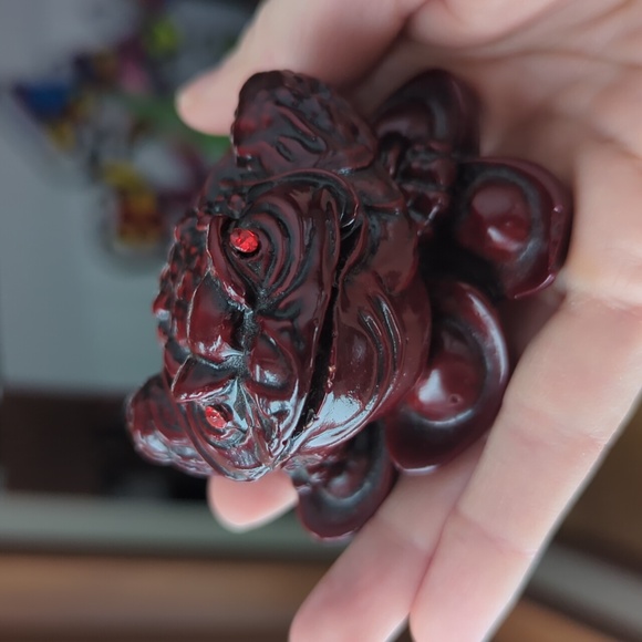 Red Money Frog Chinese Good Luck Charm Decor Resin - Picture 7 of 7